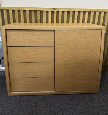 Ex Display Skovby Sm752 Oak 4 Drawer Sideboard