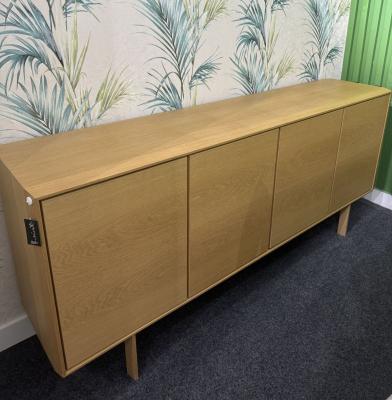 Product photograph of Ex Display - Skovby Sm544 Oak 190cm Extra Large Sideboard - 4 Doors from Choice Furniture Superstore