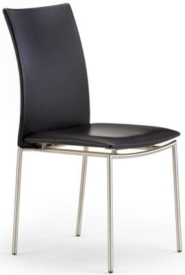 Product photograph of Skovby Sm48 Steel Brushed Dining Chair from Choice Furniture Superstore