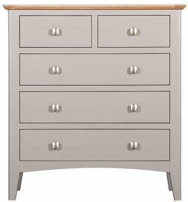 Product photograph of Lowell Grey And Oak Chest 2 3 Drawers from Choice Furniture Superstore