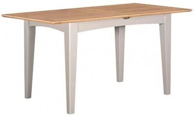 Lowell Grey and Oak Dining Table, Seats 8 to 10 Diners, 200cm to 250cm Extending Rectangular Top