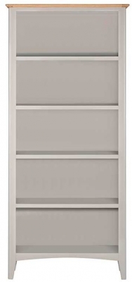 Product photograph of Lowell Grey And Oak Large Bookcase Tall Bookshelf 180cm H from Choice Furniture Superstore