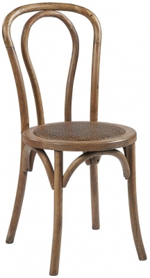 Product photograph of Renton Bentwood Oak Cafe Dining Chair - Cross Back Sold In Pairs from Choice Furniture Superstore