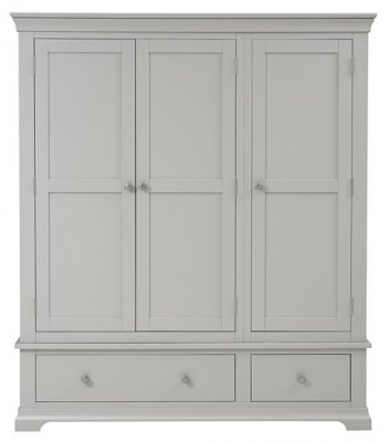 Product photograph of Paisley Painted Combi Wardrobe 3 Door 2 Drawer from Choice Furniture Superstore