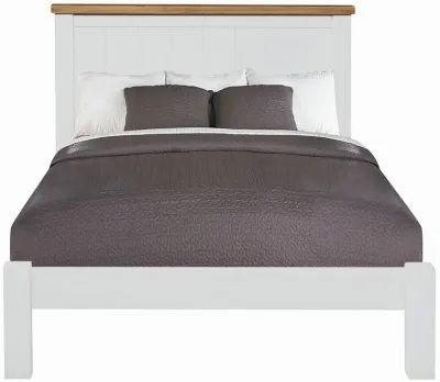 Product photograph of Regatta White Painted Pine Bed Frame Low Foot End from Choice Furniture Superstore