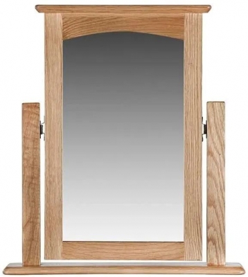 Product photograph of Lowell Natural Oak Single Vanity Mirror from Choice Furniture Superstore