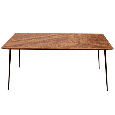 Juan Altigen Parquet Sheesham Wood 6 Seater Dining Table 180cm