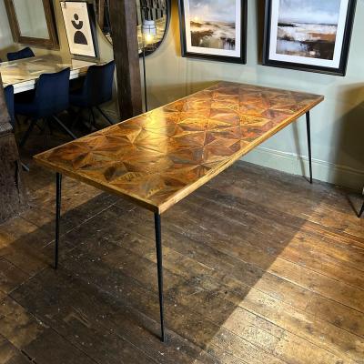 Juan Butterfly Parquet Sheesham Wood 6 Seater Dining Table Sizes Available