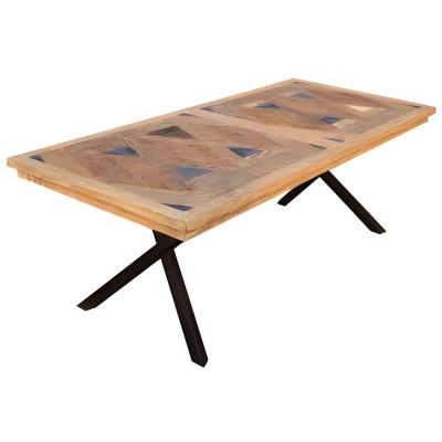 Juan Keruz Acacia Wood 8 Seater Dining Table With Cross Legs Sizes Available