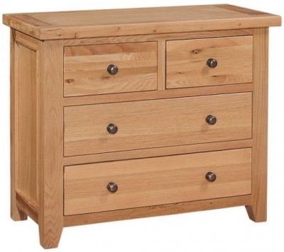 Product photograph of Appleby Oak Chest Of Drawer 2 2 Drawers from Choice Furniture Superstore