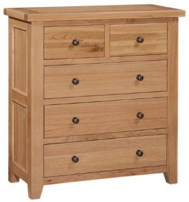 Product photograph of Appleby Oak Chest Of Drawer 2 3 Drawers from Choice Furniture Superstore