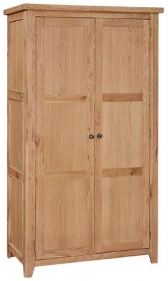 Product photograph of Appleby Oak Double Wardrobe All Hanging With 2 Doors from Choice Furniture Superstore