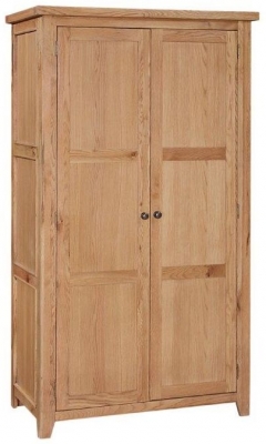 Appleby Oak Double Wardrobe, All Hanging with 2 Doors