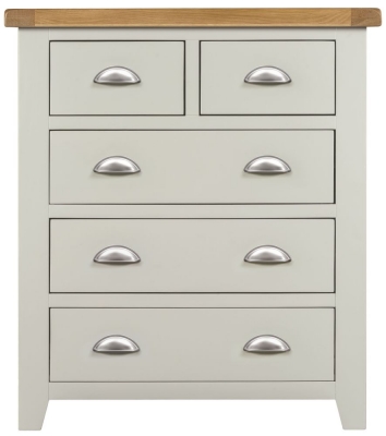 Product photograph of Lundy Grey And Oak Chest 2 3 Drawers from Choice Furniture Superstore