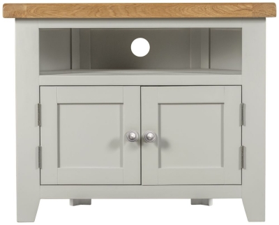 Lundy Moon Grey Painted 90cm TV Unit - CFS UK