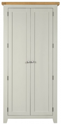 Product photograph of Lundy Grey And Oak Double Wardrobe All Hanging With 2 Doors from Choice Furniture Superstore