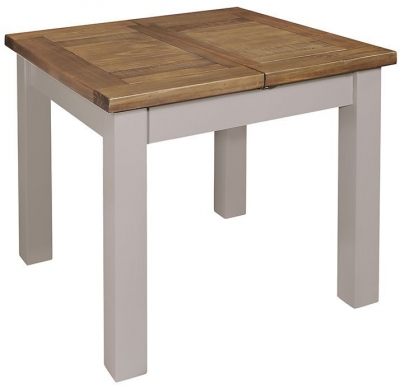 Regatta Grey Painted Pine Dining Table, Seats 4 to 6 Diners, 90cm to 130cm Extending Square Top