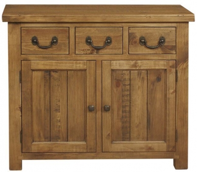 Regatta Rustic Pine Small Sideboard 105cm W With 2 Doors And 3 Drawers