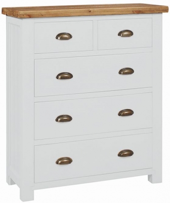 Product photograph of Regatta White Painted Pine Chest 2 3 Drawers from Choice Furniture Superstore