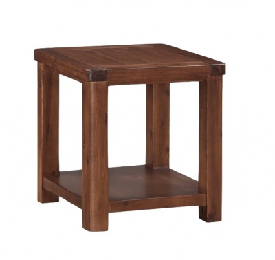 Product photograph of Andorra Dark Acacia End Table from Choice Furniture Superstore