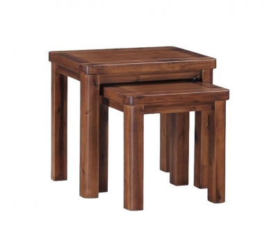 Product photograph of Andorra Dark Acacia Nest Of Tables from Choice Furniture Superstore
