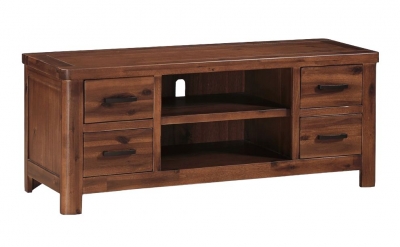 Product photograph of Andorra Dark Acacia Straight Tv Unit from Choice Furniture Superstore
