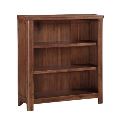 Product photograph of Andorra Dark Acacia Low Bookcase from Choice Furniture Superstore