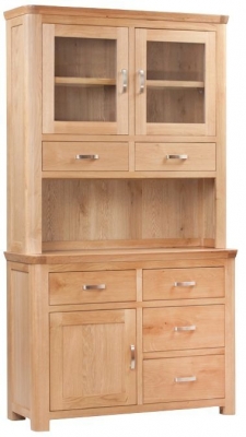 Product photograph of Treviso Oak Buffet Hutch from Choice Furniture Superstore