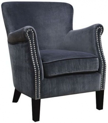 Harlow Grey Fabric Armchair