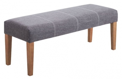 Product photograph of Zara Grey Fabric Bench from Choice Furniture Superstore
