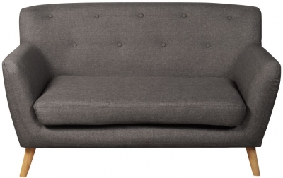 Product photograph of Eton Dark Grey Fabric 2 Seater Sofa from Choice Furniture Superstore