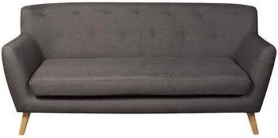 Eton Dark Grey Fabric 3 Seater Sofa