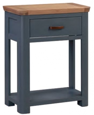 Product photograph of Treviso Blue And Oak 1 Drawer Console Table from Choice Furniture Superstore