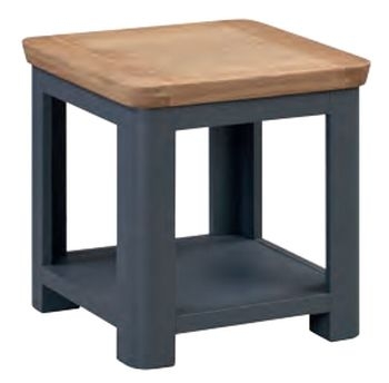 Product photograph of Treviso Blue And Oak Lamp Table from Choice Furniture Superstore