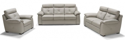 Product photograph of Bari Moon Leather Sofa Suite from Choice Furniture Superstore