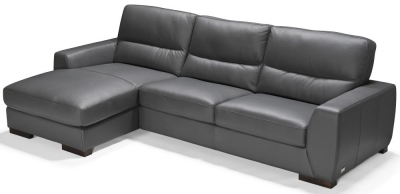 Product photograph of Nuova Left Hand Facing Corner Chaise Leather Sofa from Choice Furniture Superstore