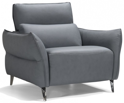Product photograph of Perlini Leather Armchair - Colour Options Available from Choice Furniture Superstore
