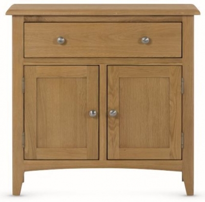 Product photograph of Kilkenny Oak 80cm Compact 2 Door Sideboard from Choice Furniture Superstore