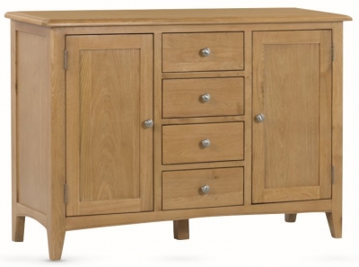 Product photograph of Kilkenny Oak 120cm Small 2 Door Sideboard from Choice Furniture Superstore