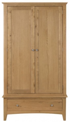 Product photograph of Kilkenny Oak 2 Door Wardrobe from Choice Furniture Superstore