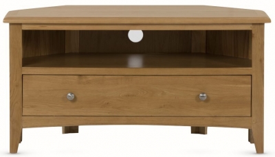 Product photograph of Kilkenny Oak Corner Tv Unit from Choice Furniture Superstore