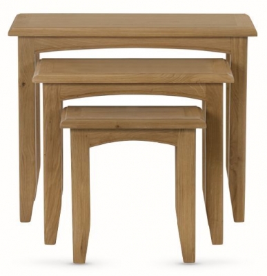 Product photograph of Kilkenny Oak Nest Of 3 Tables from Choice Furniture Superstore