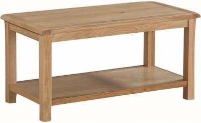 Product photograph of Kilmore Oak Coffee Table - 90cm from Choice Furniture Superstore