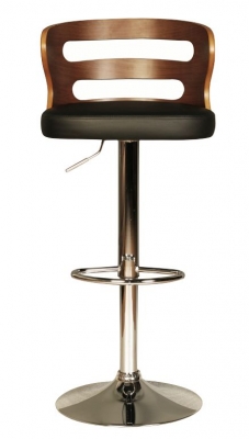 Ellie Brown and Chrome Bar Stool (Sold in Pairs)