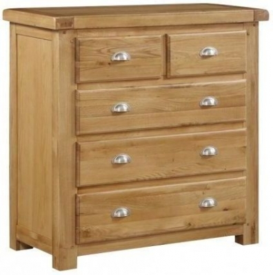 Product photograph of Newbridge Oak 2 3 Drawer Chest from Choice Furniture Superstore