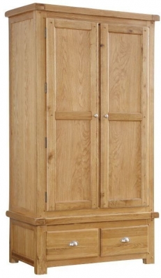 Product photograph of Newbridge Oak 2 Door Wardrobe from Choice Furniture Superstore