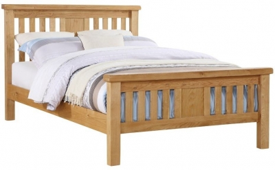 Product photograph of Newbridge Oak High Footend Bed from Choice Furniture Superstore