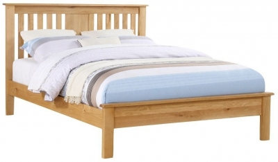 Product photograph of Newbridge Oak Low Footend Bed from Choice Furniture Superstore