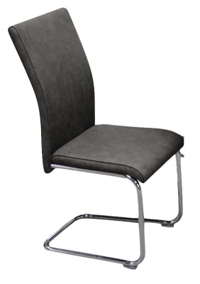 Product photograph of Castello Grey Faux Leather Dining Chair Sold In Pairs from Choice Furniture Superstore