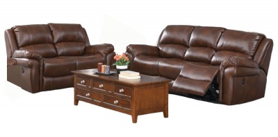 Product photograph of Farnham Tan Leather 3 2 Electric Recliner Sofa Suite from Choice Furniture Superstore